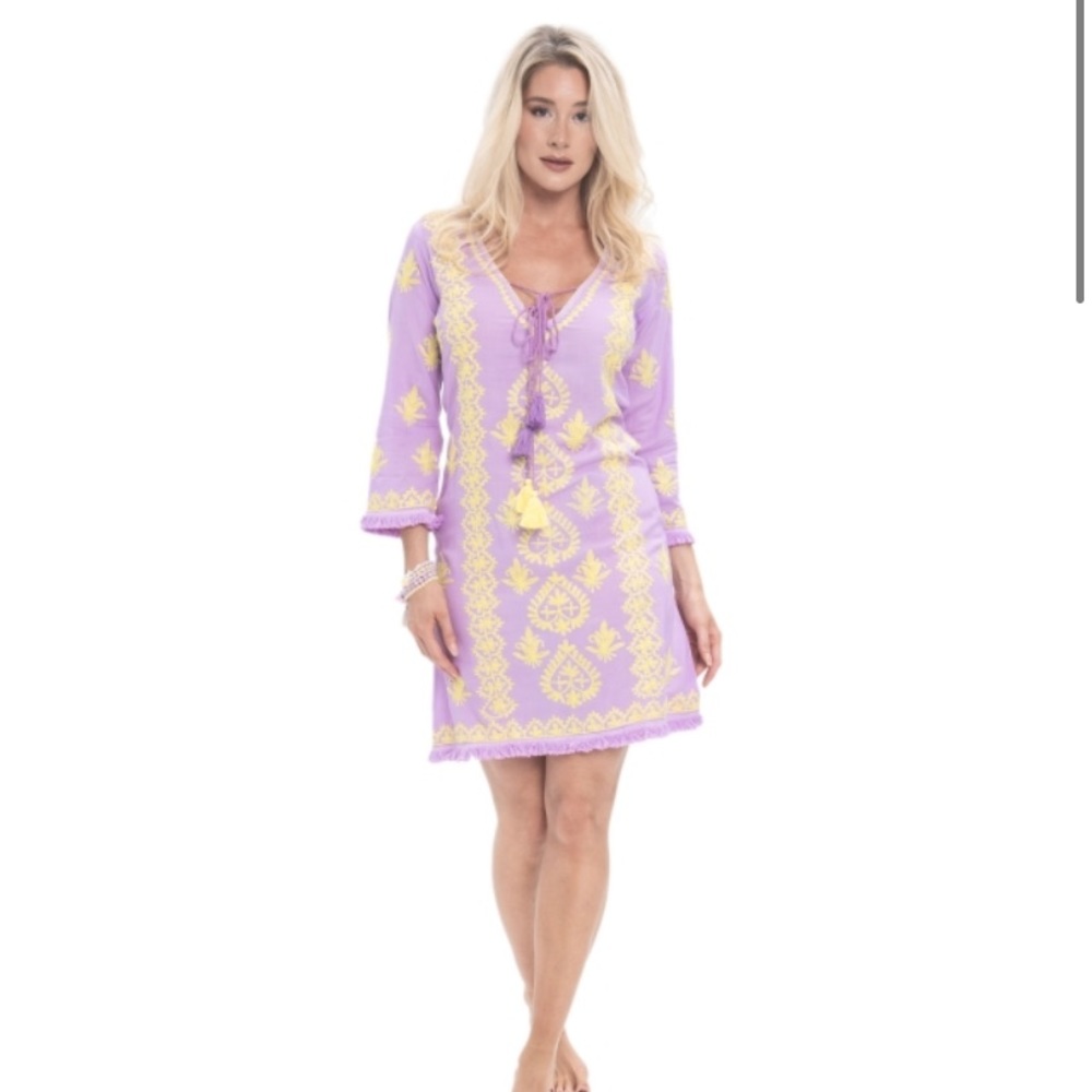 Pranella Purple & Yellow dress